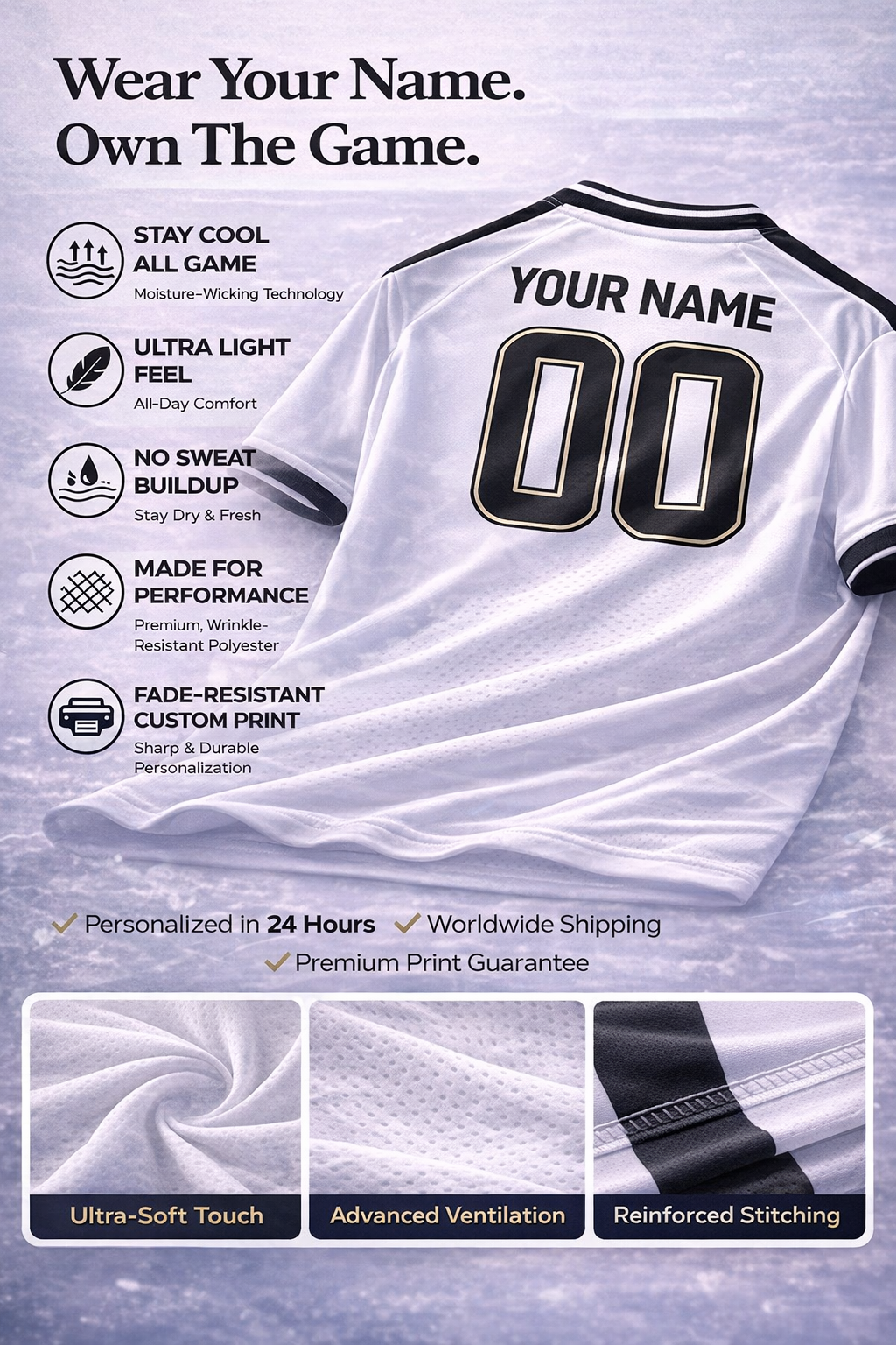 Custom Germany Soccer Jersey – Personalized Name & Number Fan Jersey - Fan Version